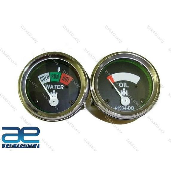 Oil Temp 2 Gauge Set For Farmall IH H SH SM SMD SMTA W SW 1947-1954