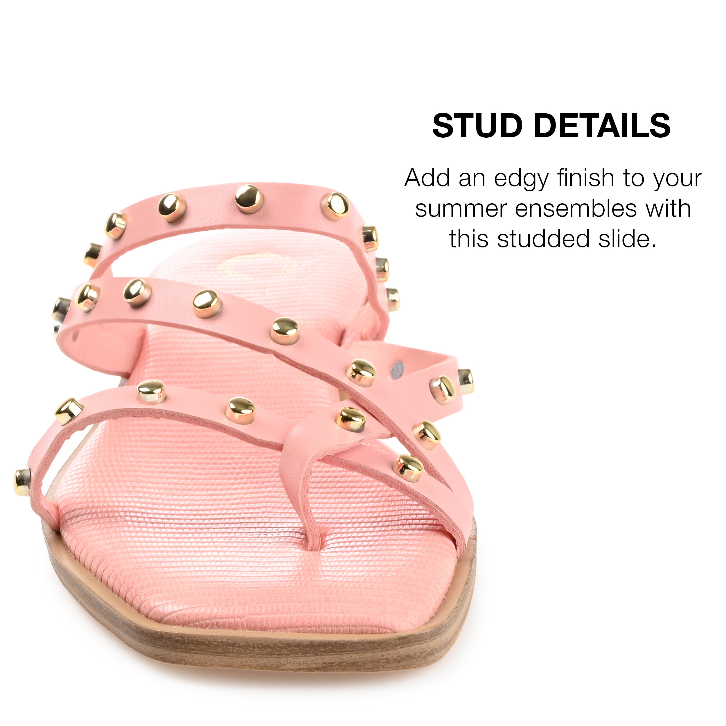 Journee Collection Womens Fanny Tru Comfort Foam Slide Low Block Heel Sandals