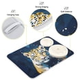 thumbnail image 4 of Leopard Cheetah Front Dish Drying Mat Dish Drainer Rack Mats Water Absorbent Non-Slip Easy Clean Heat Resistant for Kitchen Counter, 4 of 8