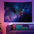 thumbnail image 3 of Tapiz de galaxia, tapiz de cielo estrellado azul, tapiz cósmico, tapiz de estrella de nebulosa misteriosa, tapiz para colgar en la pared, decoración de muebles para el hogar, sala de estar, dormi, 3 of 5