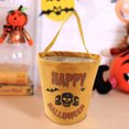 thumbnail image 5 of RKSTN Seau d'Halloween, Sac Réutilisable « Trick or Treat » Sacs de Bonbons en Toile Polyvalents Portables Pliables Réutilisables Goody Seau - Articles et Souvenirs pour Fêtes, 5 of 5