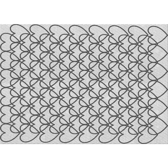 Ahgly Company Indoor Rectangle Patterned Platinum Gray Area Rugs, 5' x 7'