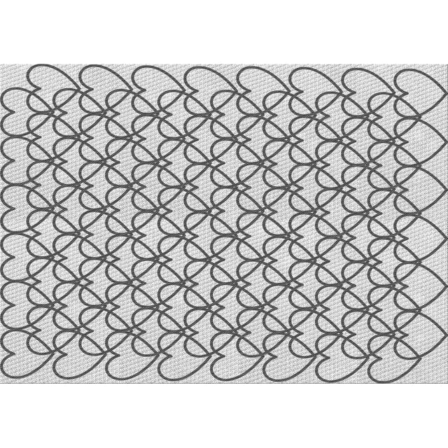 Ahgly Company Machine Washable Indoor Rectangle Transitional Platinum Gray Area Rugs, 4' x 6'