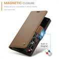 thumbnail image 5 of CaseMe Leather For Samsung Galaxy S20 Ultra 5G Wallet Case with RFID Blocking, For Samsung Galaxy S20 Ultra 5G Case Wallet for Women Men Card Holder Magnetic Clasp Kickstand Folio Case,Brown, 5 of 12
