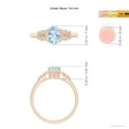 thumbnail image 4 of ANGARA Natural Vintage Style Oval Aquamarine Ring with Diamonds in 14K Rose Gold for Women (Size-7x5mm) | March Birthstone, Birthday, Anniversary, Jewelry Gift for Women | Natural Aquamarine Ring, 4 of 9