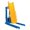 Blue Frame/Yellow Chute, variant on 48 in. Stationary Hydraulic Drum Dumper - 1000 lbs