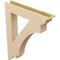 thumbnail image 5 of Ekena Millwork 5 1/2"W x 36"D x 44"H Imperial Traditional Rough Cedar Woodgrain TimberThane Bracket, Primed Tan, 5 of 6