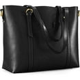 thumbnail image 1 of Bolso Kattee de piel auténtica vintage para mujer, color negro, 1 of 8