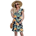 thumbnail image 4 of WIHOLL Casual Dresses for Women 2026 Spring Summer V Neck Ruffle Sleeve Sundress with Pockets Loose Fit, 4 of 10