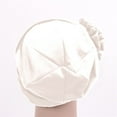thumbnail image 5 of Hamky Baseball Cap,Wide Brim Hats,Women's Soft Monochrome Side Applique Flower Hijab Hat Muslim Baotou Hat,Sun Hats,Hats for Women White, 5 of 5