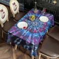thumbnail image 2 of Colorful Tie Dye Pattern Rectangle Tablecloth 60"x102",Waterproof Polyester Rectangle Table Cloth, Wipeable Spillproof Polyester Tablecloth for Dining, Camping, Indoor and Outdoor, 2 of 6