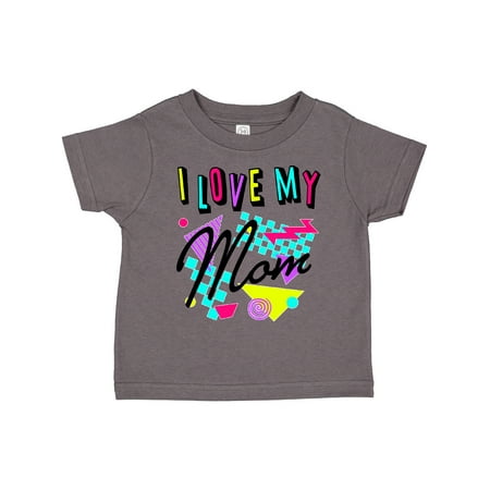 

Inktastic I Love My Mom- 80s Retro Style Gift Toddler Boy or Toddler Girl T-Shirt