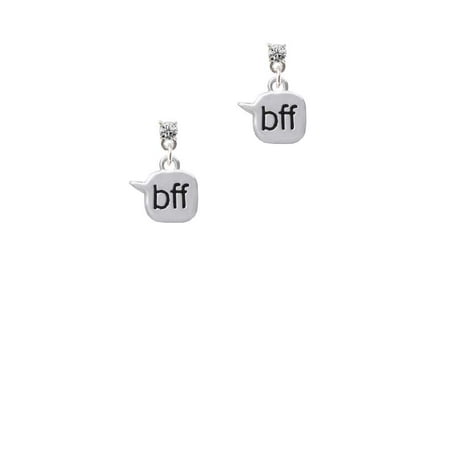 Silvertone Text Chat - bff - Best Friends Forever - Clear Crystal Post (Text Best Friends Forever)