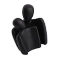 thumbnail image 1 of Escultura Adorno de personaje abstracto, esculturas de parejas, coleccionables románticas apasionadas de cerámica para decoración de , Negro, 1 of 9