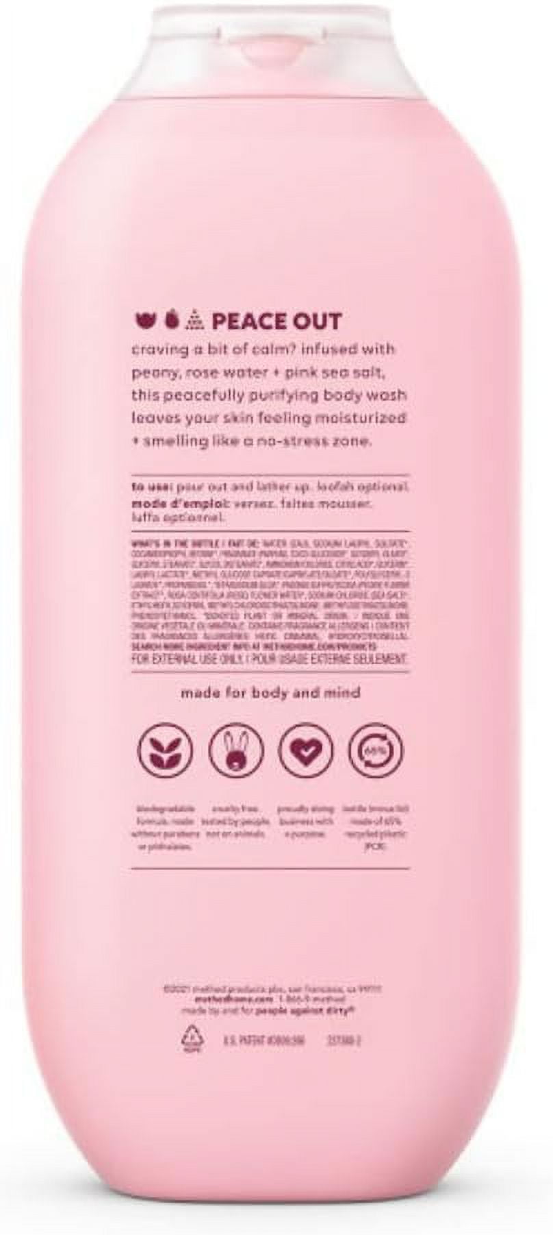 Method Body Wash Variety, 1 Pure Peace, 1 Berry Balance, 18 OZ Each, 1 CT
