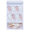 thumbnail image 4 of Blanco/Rosa/Diamante, 24 Piezas 6 Tamaños Diferentes Uñas Postizas y Cápsulas, Cápsulas de Uñas Acrílicas para Nail Art Uñas Artificiales Largas con Caja Uñas Postizas Acrílicas, Natural Completo, 4 of 5