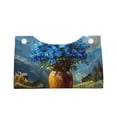 thumbnail image 2 of Fuzoiu Mountain Blue Flowers Vase Print Tissue Box Cover, PU Leather Tissue Holder,Decorative Facial Paper Organizer for Bathroom Living Room Bedroom Countertop Office Desk Car Home, 2 of 7
