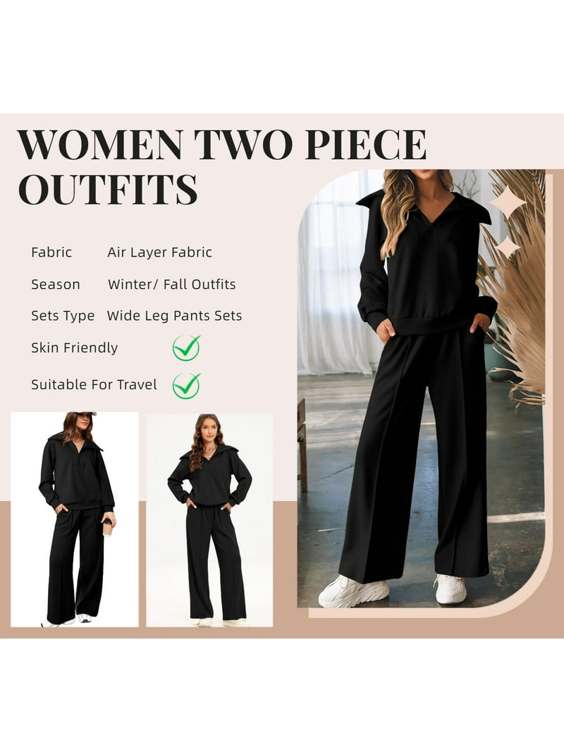 DOKOTOO Womens Sweatsuits 2 Piece Sets Oversized Fleece Lining