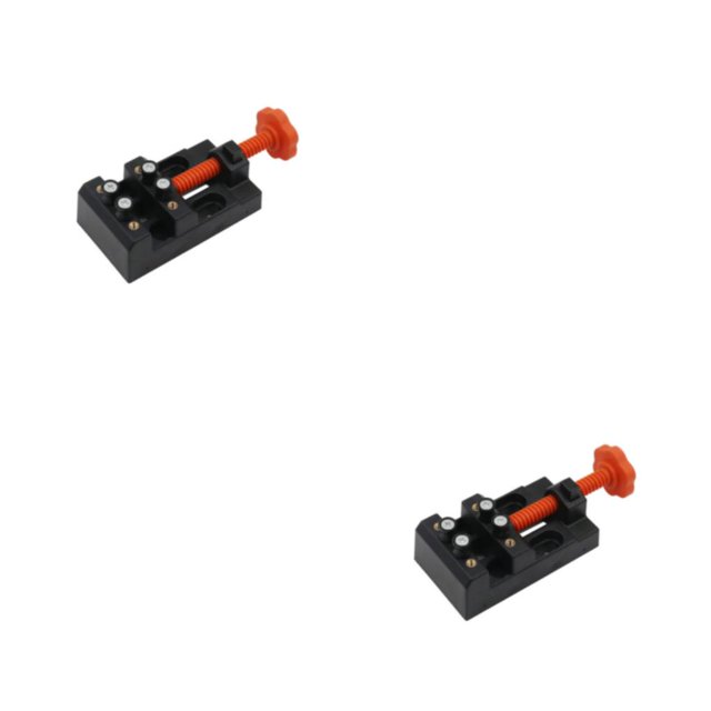 Speravity Abrazadera de prensa de tornillo de mesa, tamaño compacto, Mini taladro profesional para ahorrar espacio, suministros de reparación, 2piezas