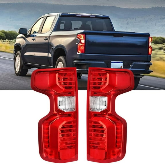 Nilight Taillight Assembly Compatible with 2019 2020 2021 2022 2023 2024 Chevy Silverado 1500 2020-2024 2500HD 3500HD Rear Lamp Replacement OE Style Driver and Passenger Side