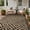 Black & Brown, variant on DEORAB Outdoor Rugs Waterproof Plastic Straw Mat 6'x9' Reversible for RV Patio Deck Beach Black & White