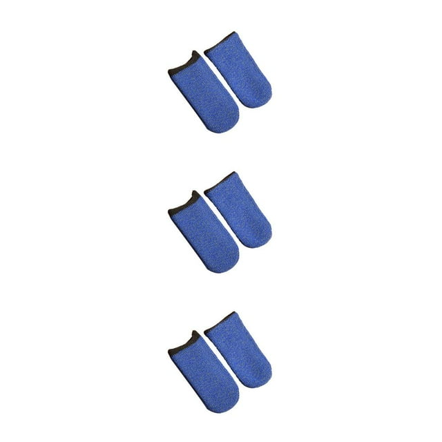 ZLight 2 Pieces Gaming Sweat Proof Fingertip Elastic Finger Gloves Sleeve Non-Scratch Touch Screen Game Controller Blue 3Set