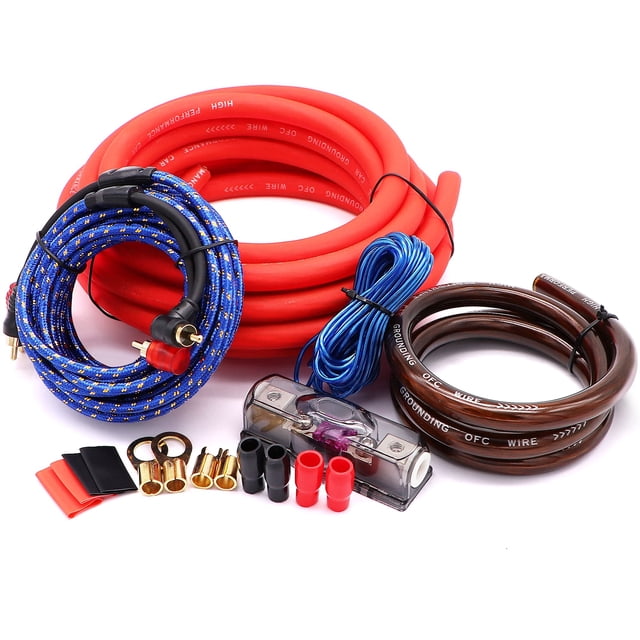 Kit de cableado para amplificador Ruikarhop, calibre 0, 3000 W, con fusible AGU