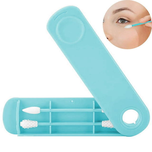Bâtonnets de Coton en Silicone Réutilisables Portables et Nettoyables Oreille Q-tip Cotons-Tiges à Friction Rugueuse