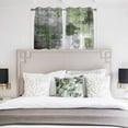 thumbnail image 4 of Sage Green Grey Kitchen Curtains Short 54 Inch Length, Modern Oil Painted Abstract Art Aesthetics Grommet Top Bedroom Living Room Curtains, Light Filtering Cafe Curtain Drapes 2 Panels Set 84''x54'', 4 of 9