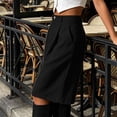 thumbnail image 6 of Karymi Biker Shorts Women High Waist Bermuda Shorts, Pleated Wide Leg Dressy Shorts with Pockets, Casual Tailored Knee-Length Suit Shorts Running Shorts for Women, 6 of 7