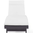 thumbnail image 3 of Pemberly Row Chaise Longue de Patio en Brun et Blanc, 3 of 10