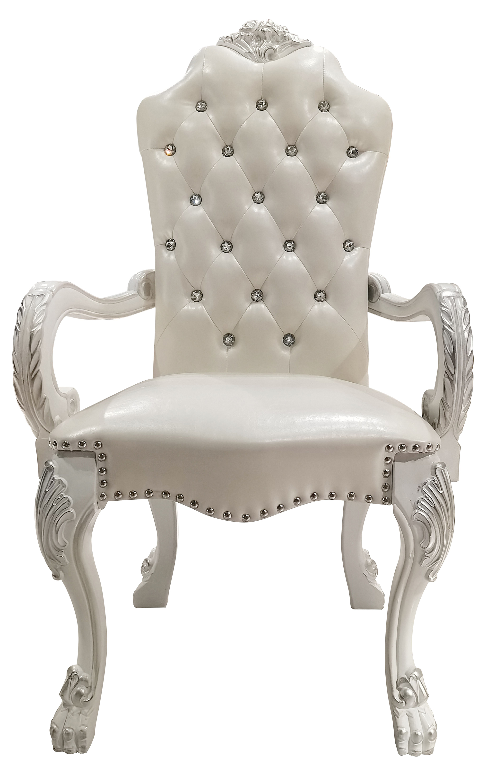 Acme Dresden Arm Chair (Set-2), Bone White Finish Indoor