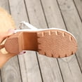 thumbnail image 5 of Women's Plus Size Roman Strap Chunky Heel Sandals, Buckle Detail Platform High Heel Summer Shoes, Stylish and Comfortable for Parties, Dates and Casual Wear White 41, 5 of 9