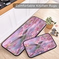 thumbnail image 5 of 2-Piece Kitchen Rugs Set Non-Slip Mats Carpet Floor for Kitchen, Bathroom (19.7"x27.6" & 19.7"x47.2") Beautiful Pink Hummingbird, 5 of 7