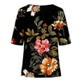 thumbnail image 3 of Tmtolofot Summer Casual Tops For Womens Crew Neck Short Sleeve Tees Blouses Women Fashion Paints Basic Clothes Women's Graphic T-Shirts, 3 of 4