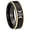 Black And Gold Step Edge, variant on Triple Moons Goddess Concave Black Tungsten Men Ring 10MM