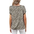 thumbnail image 6 of USSUMA Plus Womens Tops Dressy Casual Petal Sleeve Hollow Out Round Neck Women's Tunics Polka Dot Basic Tee T Shirts for Women Short Sleeve Summer Blouses Trendy, 6 of 8