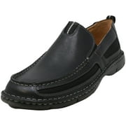 Clarks Men's Lambeth Loafer Black Leather Loafers & Slip-On - 8 M