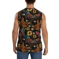 thumbnail image 4 of Uemuo Sunflower Rooster Pattern Men's Sleeveless T-Shirt,Muscle Athletic Tank Top, Moisture-wicking Quick-dry Breathable Classic Tee Top for Gym Run Outdoor Sports-Small, 4 of 8