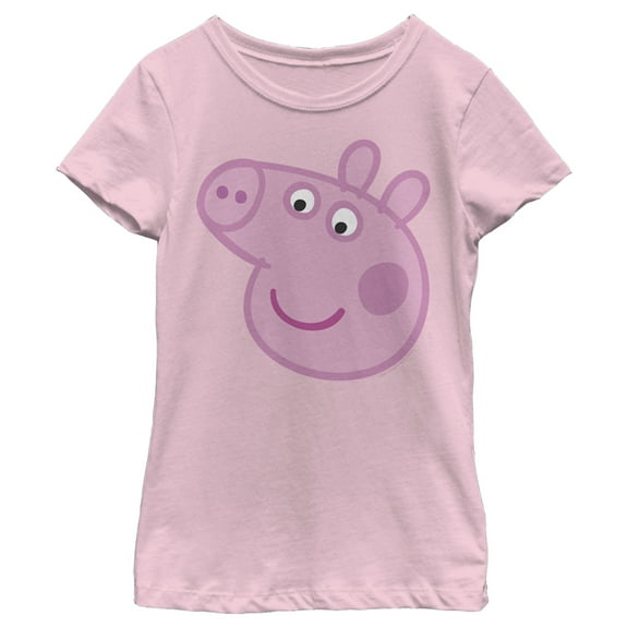 Girl's Peppa Pig Large Face Graphic T-Shirt