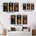 thumbnail image 4 of Designart "Unraveling the Gold Labyrinth Mystery Unveiled III" Abstract Landscape Framed Wall Art Set Of 3 - Gold Abstract Landscapes Frame Canvas Set For Living Room Decor, 4 of 6