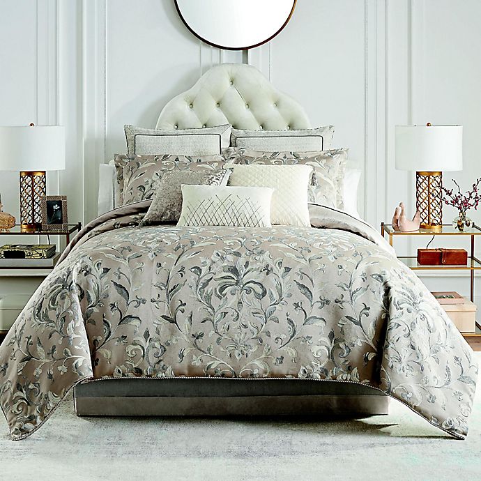 Waterford Andria 4Piece Reversible Queen Comforter Set in Taupe
