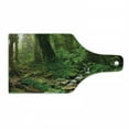 thumbnail image 1 of Landscape Cutting Board, Rainforest Trees and Fresh Grass in Nepal Jungle Wildlife Nature Tropical Photo, Tempered Glass Cutting and Serving Board, Wine Bottle Shape, Green Brown, by Ambesonne, 1 of 1