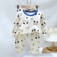 thumbnail image 1 of Conjunto de pijamas de Navidad para niños y niñas, ropa de dormir con cuello redondo y pantalones largos, con dibujos de gatos, para invierno, 1 of 4