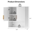 thumbnail image 5 of Ktaxon Fluted Bathroom Cabinet Wall Mount, Medicine Cabinet Storage Organizer with Single Door and Adjustable Shelves, White, 5 of 8