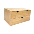thumbnail image 2 of Organizador de artículos diversos,Organizadores de escritorio de madera Caja de almacenamiento de escritorio de 3 cajones,Organizador de escritorio de madera para almacenamiento de mesa en, 2 of 8