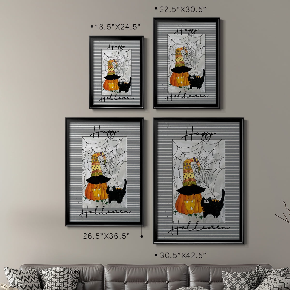 Happy Halloween Pumpkin Premium Classic Framed Print - Ready to Hang