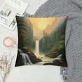 thumbnail image 2 of Fenyluxe Waterfall Mountain Trees Pillow Cushion Covers for Sofa Couch Bedroom Car Chair Home Decor Autumn Season Pillow Case 1PC 12x12in, 2 of 5