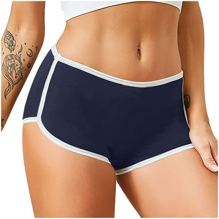 Akafmk Plus Size Underwear for Women High Waisted Cotton Briefs Solid Color Sports Four Cornered Comfortable Breathable Underwear Panties  Sizes S-2XL