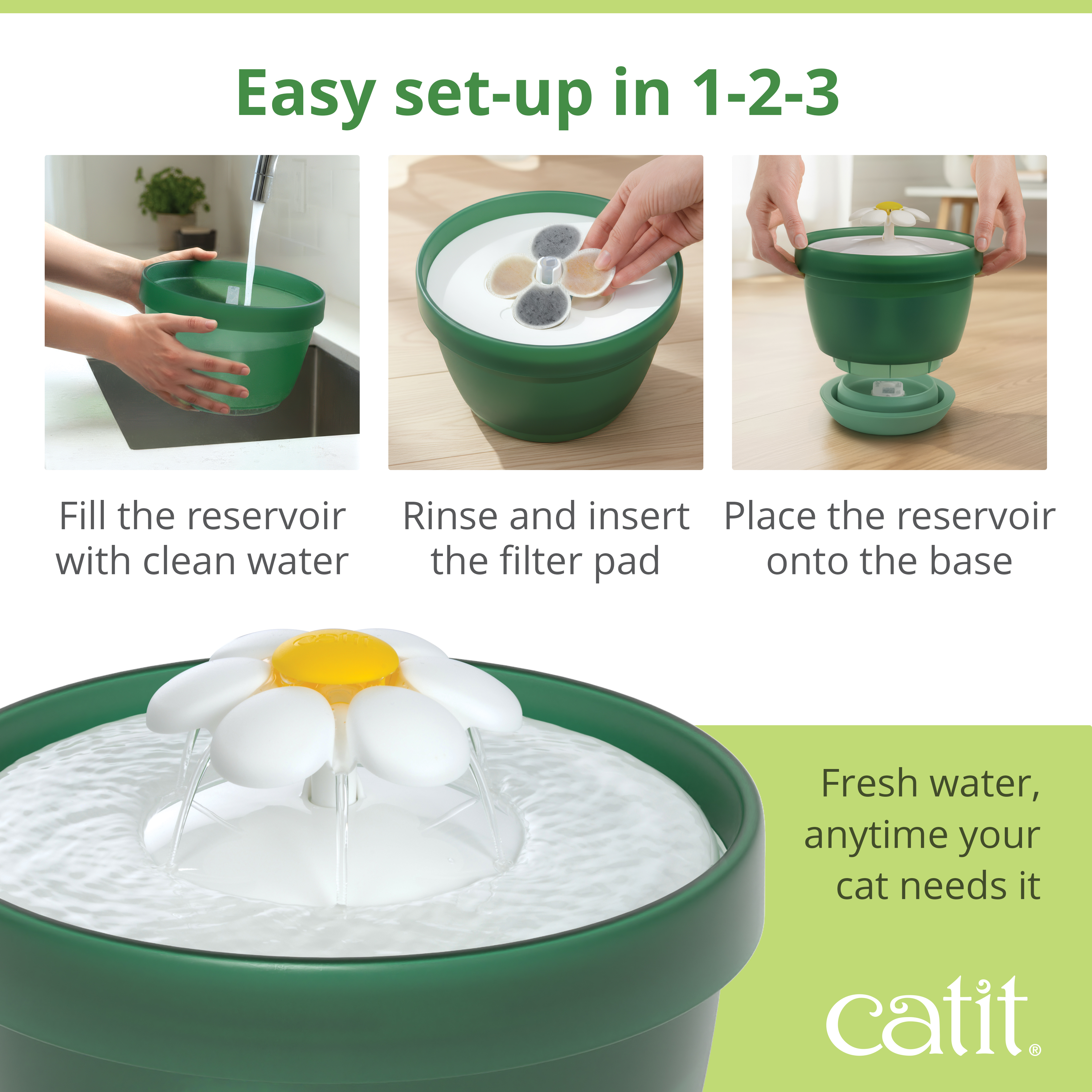 Catit Flower Fountain 2L Cat Water Fountain photo 5